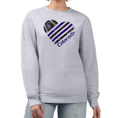 MLB Colorado Rockies G-III 4Her by Carl Banks Women's Heart Logo Fleece Pullover Sweatshirt
