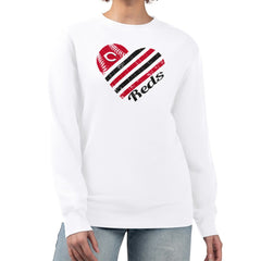 MLB Cincinnati Reds G-III 4Her by Carl Banks Women's Heart Logo Fleece Pullover Sweatshirt