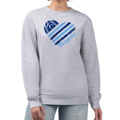 MLB Kansas City Royals G-III 4Her by Carl Banks Women's Heart Logo Fleece Pullover Sweatshirt