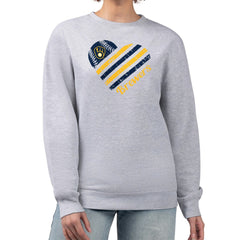 MLB Milwaukee Brewers G-III 4Her by Carl Banks Women's Heart Logo Fleece Pullover Sweatshirt