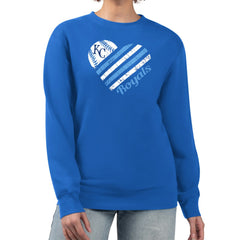 MLB Kansas City Royals G-III 4Her by Carl Banks Women's Heart Logo Fleece Pullover Sweatshirt