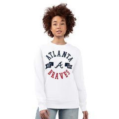 MLB Atlanta Braves G-III 4Her by Carl Banks Women's Team Logo Fleece Pullover Sweatshirt