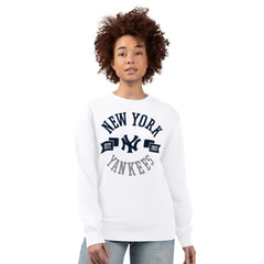 MLB New York Yankees G-III 4Her by Carl Banks Women's Team Logo Fleece Pullover Sweatshirt