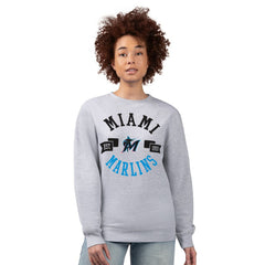 MLB Miami Marlins G-III 4Her by Carl Banks Women's Team Logo Fleece Pullover Sweatshirt