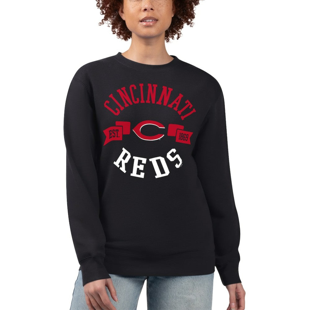 MLB Cincinnati Reds G-III 4Her by Carl Banks Women's Team Logo Fleece Pullover Sweatshirt
