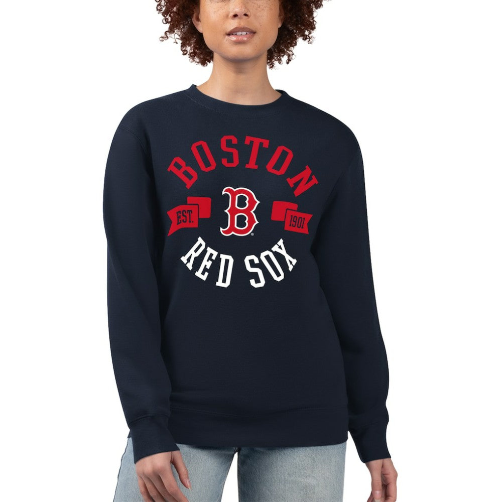 MLB Boston Red Sox G-III 4Her by Carl Banks Women's Team Logo Fleece Pullover Sweatshirt