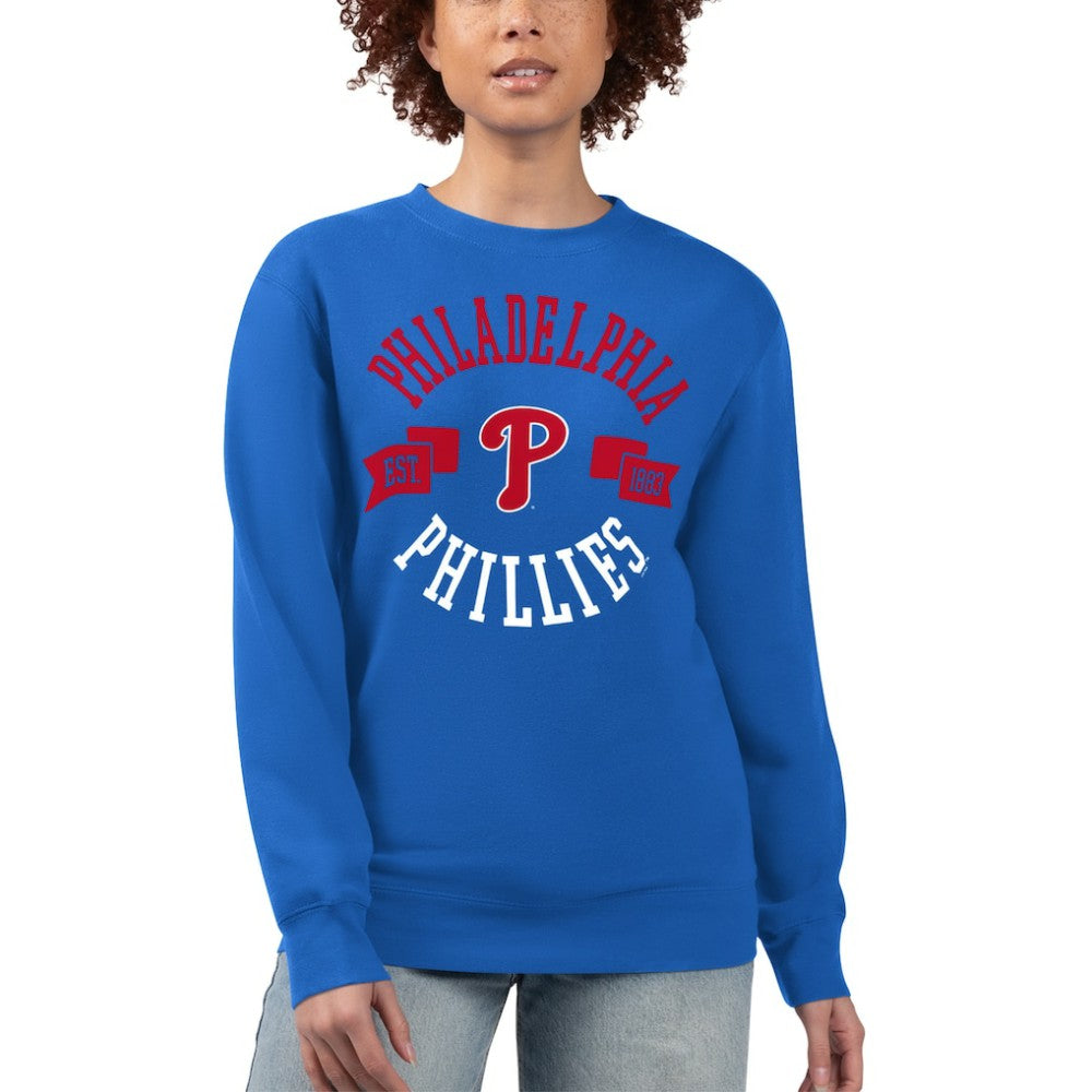 MLB Philadelphia Phillies G-III 4Her by Carl Banks Women's Team Logo Fleece Pullover Sweatshirt
