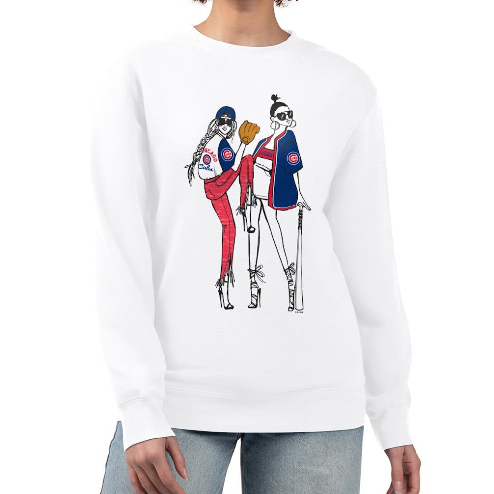 MLB Chicago Cubs G-III 4Her by Carl Banks Women's Baseball Girls Fleece Pullover Sweatshirt