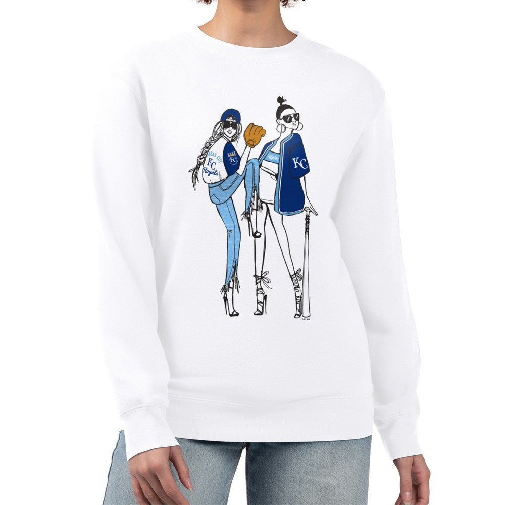 MLB Kansas City Royals G-III 4Her by Carl Banks Women's Baseball Girls Fleece Pullover Sweatshirt