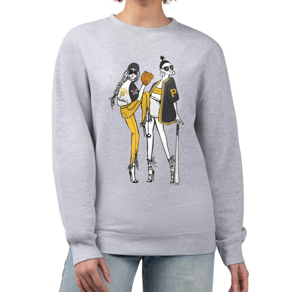 MLB Pittsburgh Pirates G-III 4Her by Carl Banks Women's Baseball Girls Fleece Pullover Sweatshirt