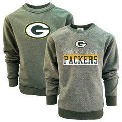Wes & Willy Youth Reversible Fleece Pullover Sweatshirt - Green Bay Packers