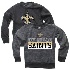 Wes & Willy Youth Reversible Fleece Pullover Sweatshirt - New Orleans Saints