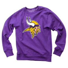 Wes & Willy Youth Reversible Fleece Pullover Sweatshirt - Minnesota Vikings