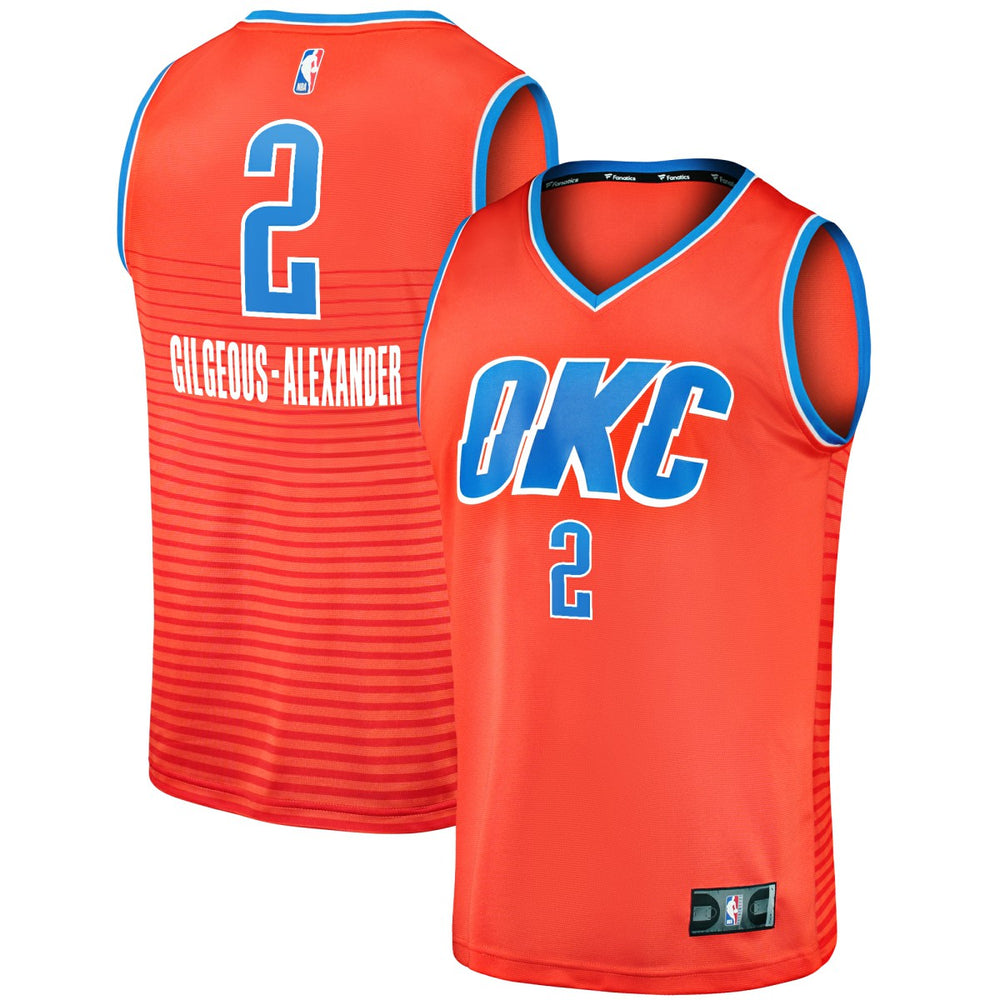 NBA Shai Gilgeous-Alexander Oklahoma City Thunder Fast Break Player Jersey