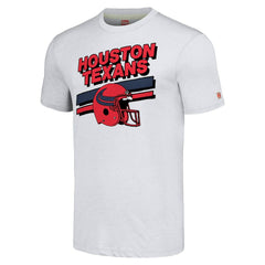 Homage Unisex Striped Tri-Blend T-Shirt - Houston Texans
