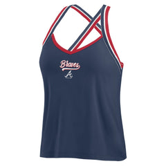 MLB Atlanta Braves WEAR by Erin Andrews Women's Cross Strap Tank Top