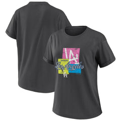 MLB Los Angeles Dodgers WEAR by Erin Andrews Women's Domestic Box Color Boyfriend T-Shirt