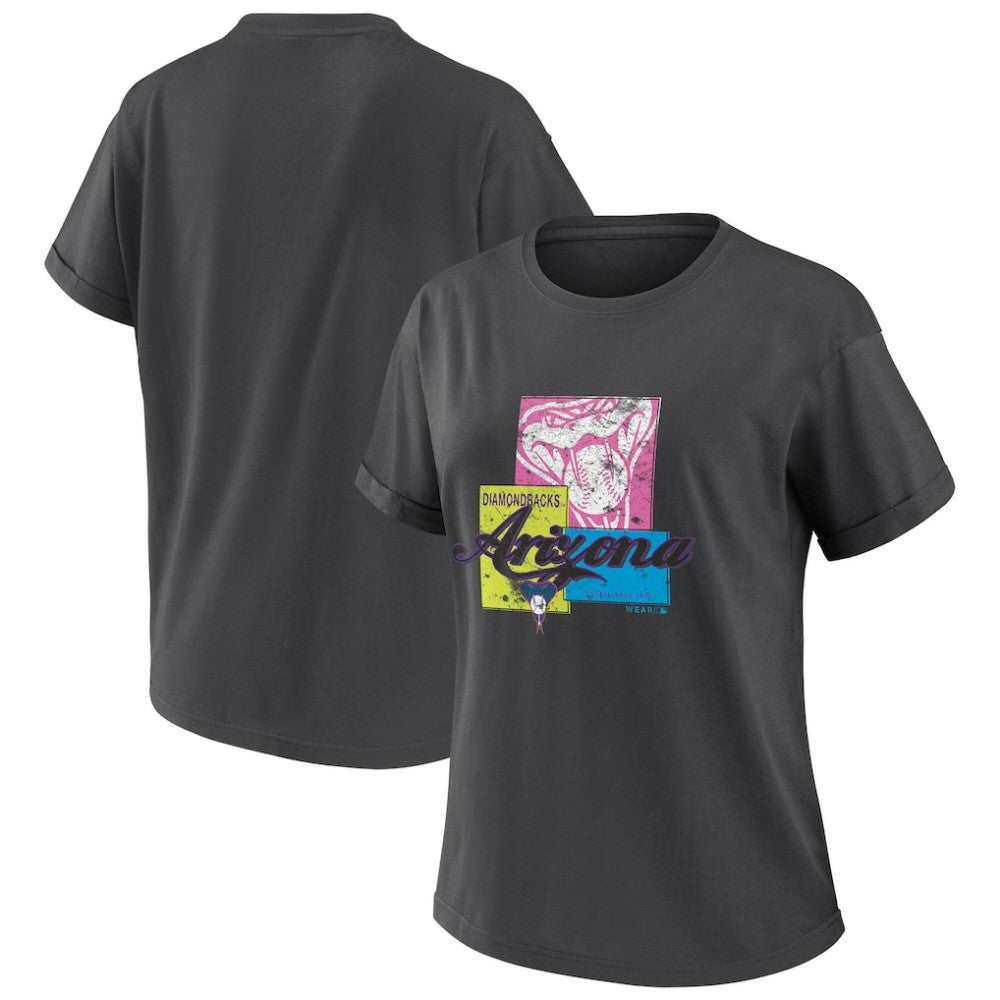 MLB Arizona Diamondbacks WEAR by Erin Andrews Women's Domestic Box Color Boyfriend T-Shirt