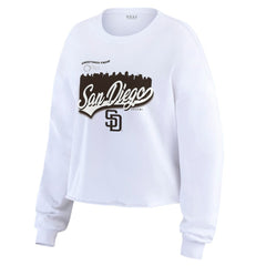 MLB San Diego Padres WEAR by Erin Andrews Women's Domestic Postcard Long Sleeve T-Shirt