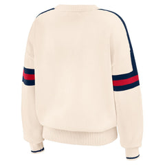 MLB Atlanta Braves WEAR by Erin Andrews Women's Stripe Pullover Sweater