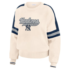 MLB New York Yankees WEAR by Erin Andrews Women's Stripe Pullover Sweater
