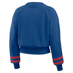 MLB Texas Rangers WEAR by Erin Andrews Women's Vintage Washed Cropped Pullover Sweatshirt