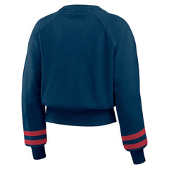 MLB Minnesota Twins WEAR by Erin Andrews Women's Vintage Washed Cropped Pullover Sweatshirt