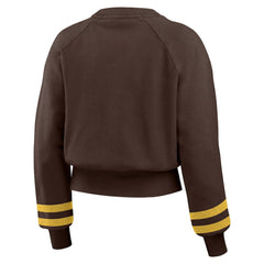 MLB San Diego Padres WEAR by Erin Andrews Women's Vintage Washed Cropped Pullover Sweatshirt