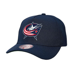 NHL Navy Columbus Blue Jackets Mitchell & Ness Core Team Ground Pro Adjustable Hat