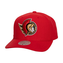 NHL Red Ottawa Senators Mitchell & Ness Core Team Ground Pro Adjustable Hat