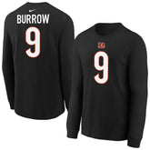 Joe Burrow Youth Player Name & Number Long Sleeve T-Shirt - Cincinnati Bengals