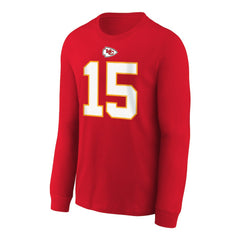 Patrick Mahomes Youth Player Name & Number Long Sleeve T-Shirt - Kansas City Chiefs