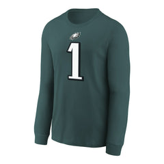 Jalen Hurts Youth Player Name & Number Long Sleeve T-Shirt - Philadelphia Eagles