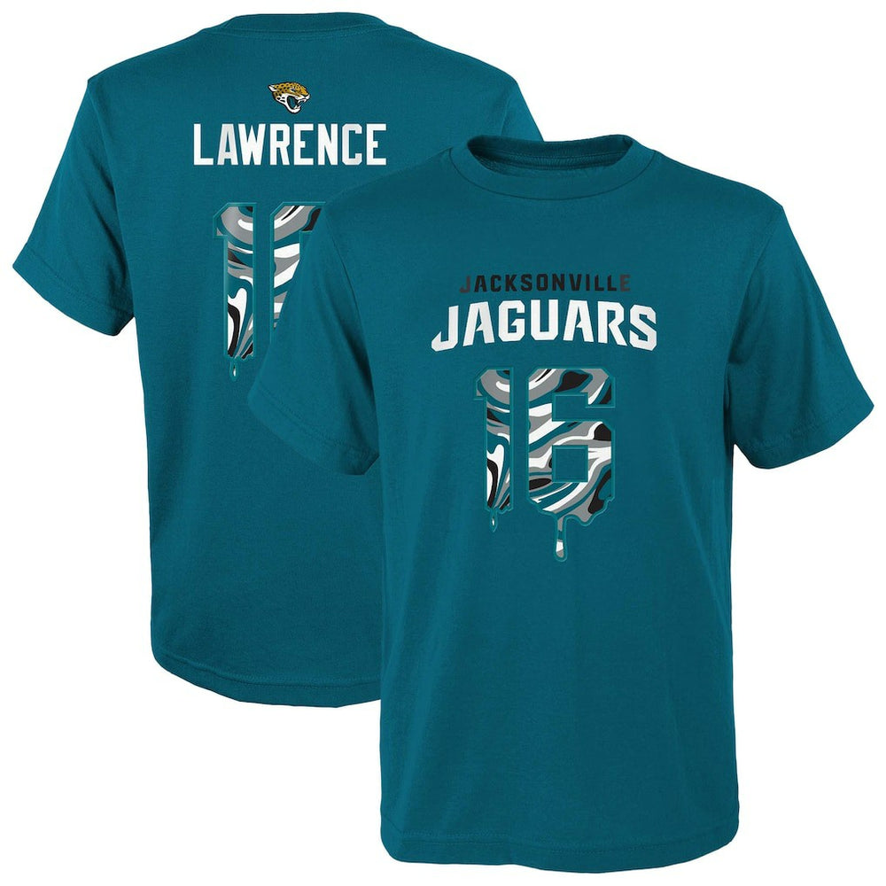 Trevor Lawrence Youth Mainliner Drip Player Name & Number T-Shirt - Jacksonville Jaguars