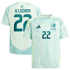 Hirving Lozano Mexico National Team Youth 2024 Away Replica Player Jersey - Adidas Green