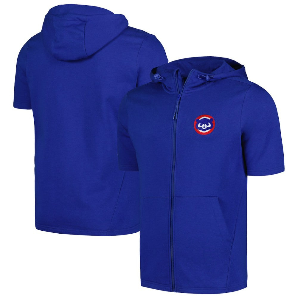 MLB Chicago Cubs Levelwear Recruit Short Sleeve Full-Zip Hoodie