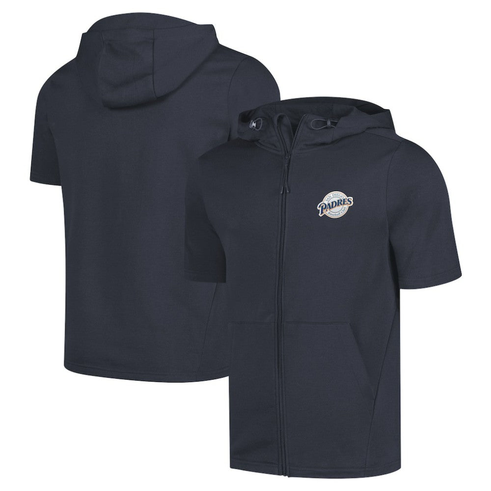 MLB San Diego Padres Levelwear Recruit Short Sleeve Full-Zip Hoodie