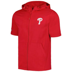 MLB Philadelphia Phillies Levelwear Recruit Short Sleeve Full-Zip Hoodie