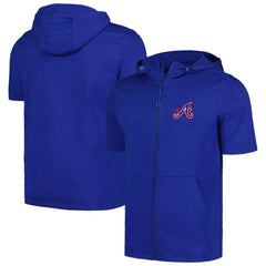 MLB Atlanta Braves Levelwear Recruit Short Sleeve Full-Zip Hoodie