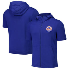 MLB New York Mets Levelwear Recruit Short Sleeve Full-Zip Hoodie