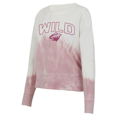 NHL Pink/White Minnesota Wild Concepts Sport Women's Orchard Tie-Dye Long Sleeve Top