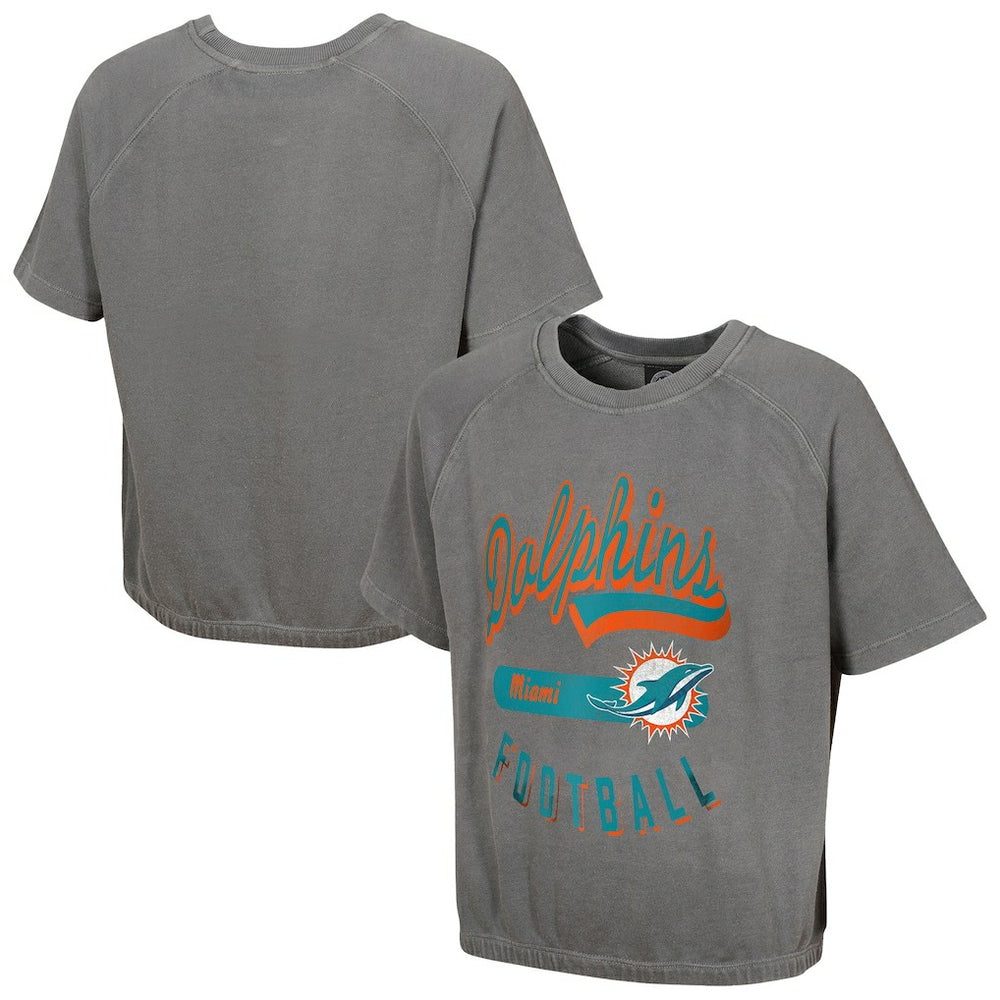 Women's Mineral Wash Short Sleeve Top - Miami Dolphins
