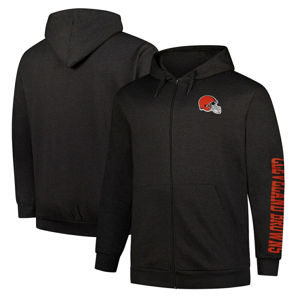 Big & Tall Sleeve Hit Full-Zip Hoodie - Cleveland Browns