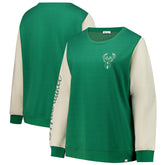 NBA Milwaukee Bucks '47 Women's Plus Size Oversized Rise Andie Pullover Sweatshirt