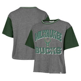 NBA Milwaukee Bucks '47 Women's Rise Clubhouse Ziggy Color Block T-Shirt