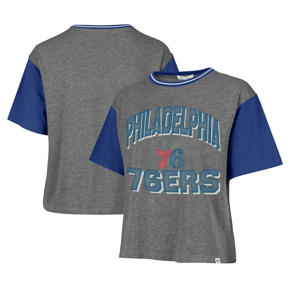 NBA Philadelphia 76ers '47 Women's Rise Clubhouse Ziggy Color Block T-Shirt