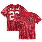 Christian McCaffrey Women's Player Name & Number V-Neck Fashion Jersey - San Francisco 49ers