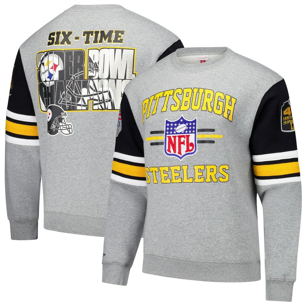 All Over 4.0 Vintage Logo Pullover Sweatshirt - Pittsburgh Steelers