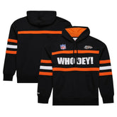 Vintage Logo Head Coach Fleece Pullover Hoodie - Cincinnati Bengals