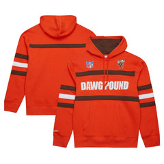 Vintage Logo Head Coach Fleece Pullover Hoodie - Cleveland Browns